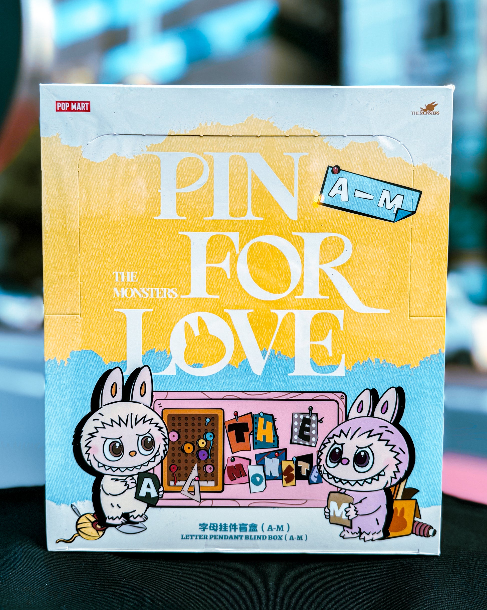 【POPMART/ポップマート】Labubu ラブブ THE MONSTER PIN FOR LOVE シリーズアルファベットペンダント(A-M) THE MONSTERSシリーズ［アソートBOX］