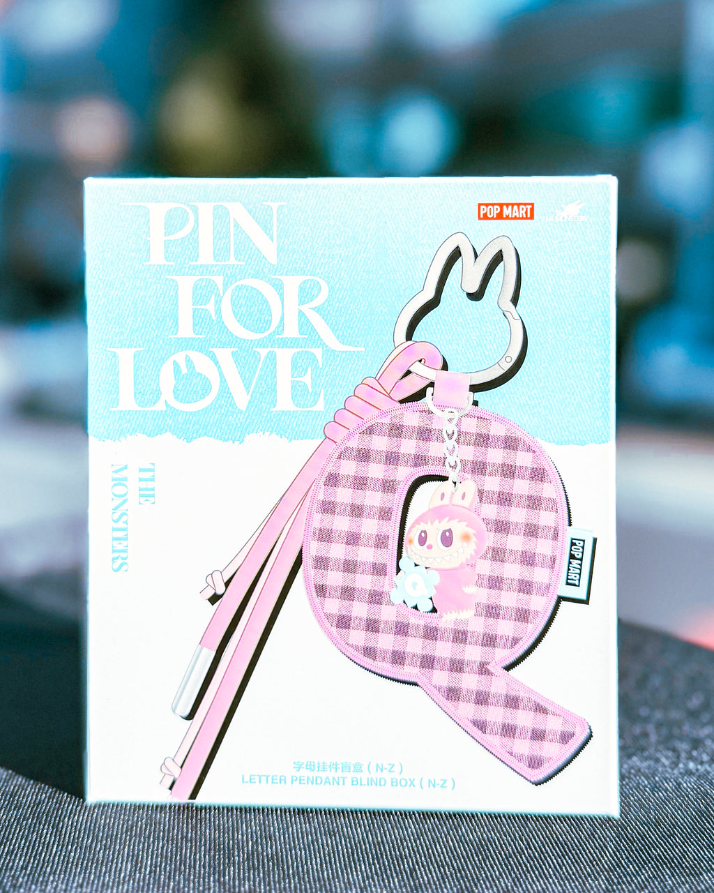 【POPMART/ポップマート】Labubu ラブブ THE MONSTER PIN FOR LOVE シリーズアルファベットペンダント(N-Z) THE MONSTERSシリーズ［単品］